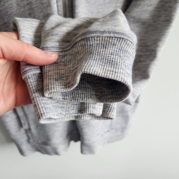 Lululemon Cool & Collected Hooded Sweatshirt Hoodie Heathered Grey Size 8 - Picture 7 of 13